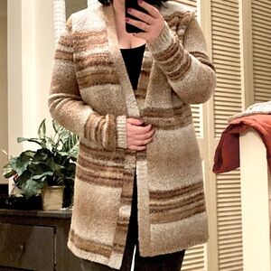 Natural Reflections Open Cardigan Stripes Women’s Size L